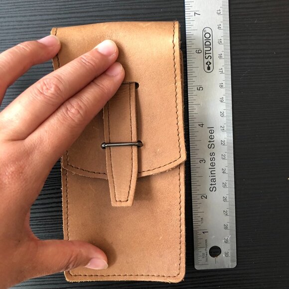 Handmade Brown Leather Wotancraft Case Bag Travel Pouch vintage military style - Picture 7 of 9